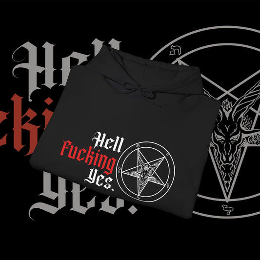 Hell Fucking Yes - Unisex Heavy Blend™ Hooded Sweatshirt